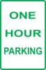 One Hour Parking Clip Art